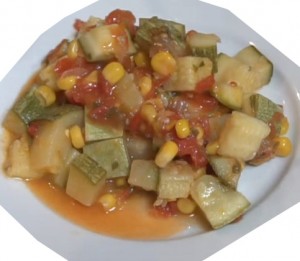 como hacer calabacitas con elote